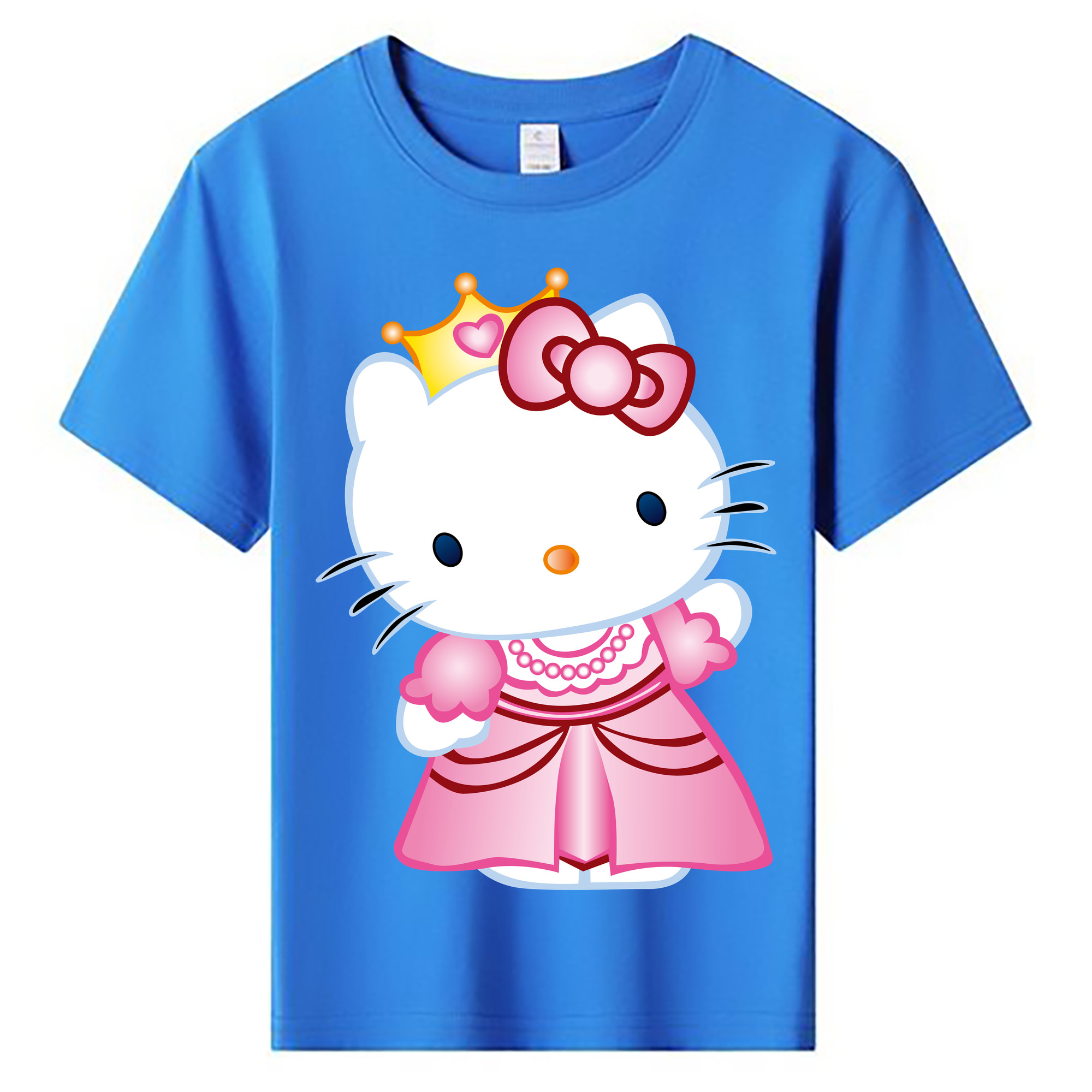 （画像用） Hello Kitty ハローキティ 綿100％キッズTシャツ（フロントプリント）
